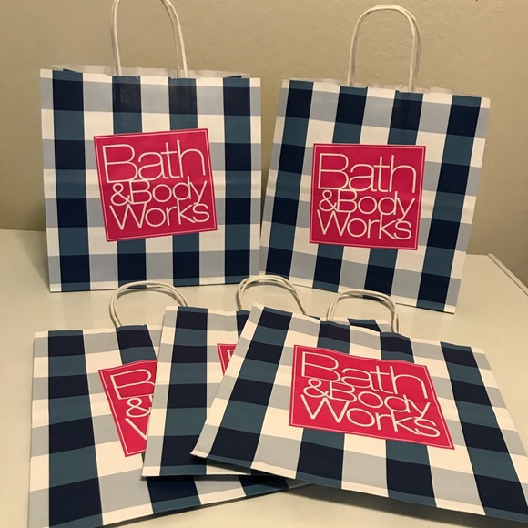 bath body works bags bath body works shopping bag 5pcs poshmark bath and body works shopping bag